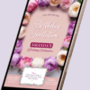 Floral Pastel Birthday Invitation Card for Girls age 8 to 31 Design 14 - Image 2