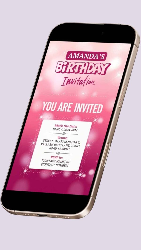 Chic Pink Polka Dots Digital Birthday Invitation Card Template with Gradient Background	1	0	visible	✅ Elegant design with a gradient background from light pink to deep magenta. - Image 2