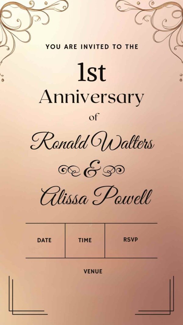 Romantic Glow: Anniversary Party Invitation - Customizable Digital Design