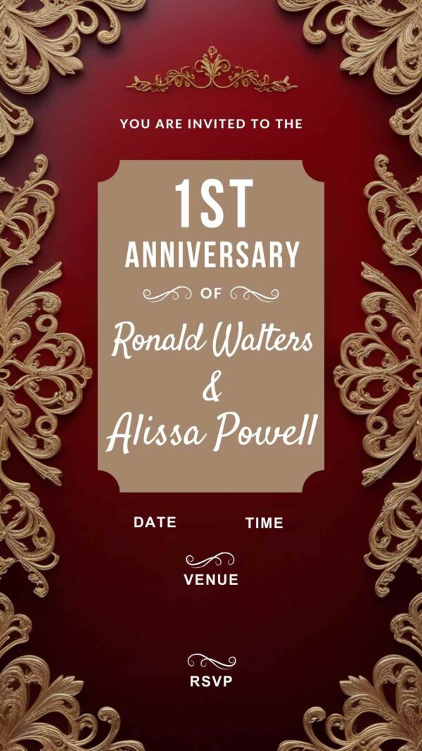 Diamond Celebration: Anniversary Invitation - Customizable Digital Design