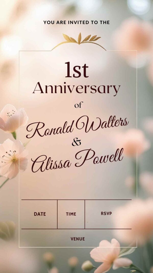 Milestone Magic: Anniversary Invitation - Customizable Digital Design