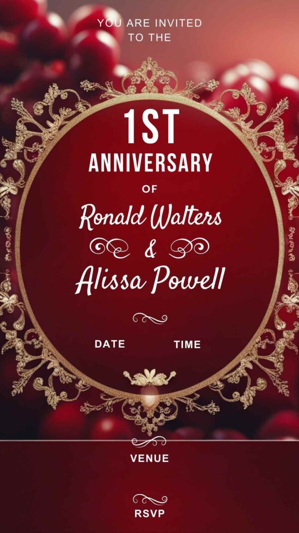 Silver Spark: Anniversary Party Invitation - Customizable Digital Design