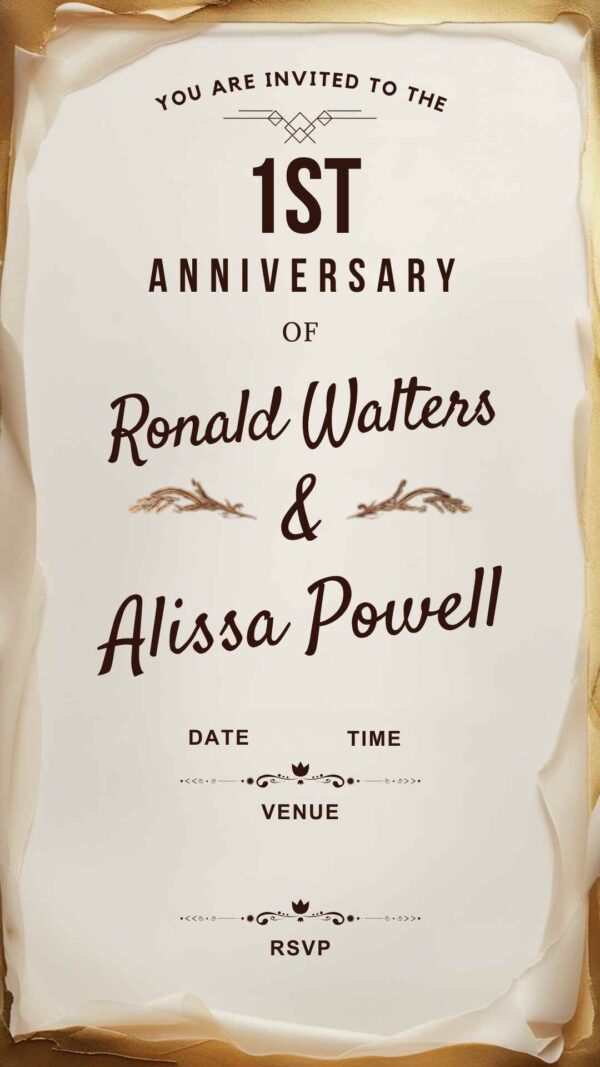 Heartfelt Memories: Anniversary Invitation - Customizable Digital Design