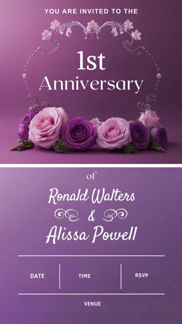 Golden Years: Anniversary Party Invitation - Customizable Digital Design