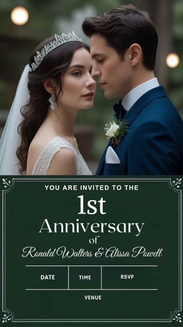 Elegant Affair: Anniversary Invitation - Customizable Digital Design