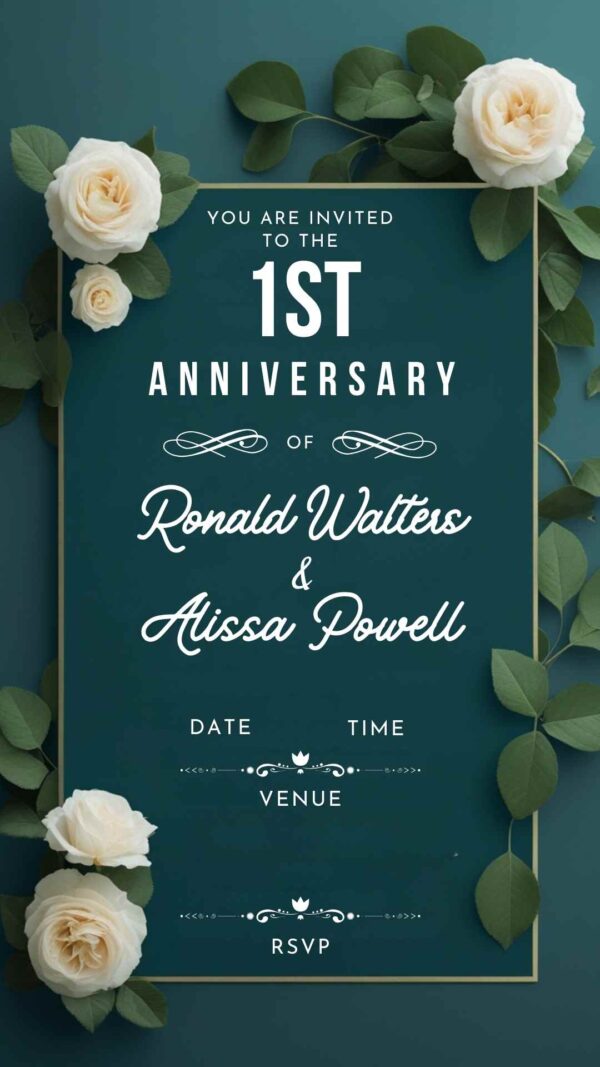 Golden Toast: Anniversary Party Invitation - Customizable Digital Design