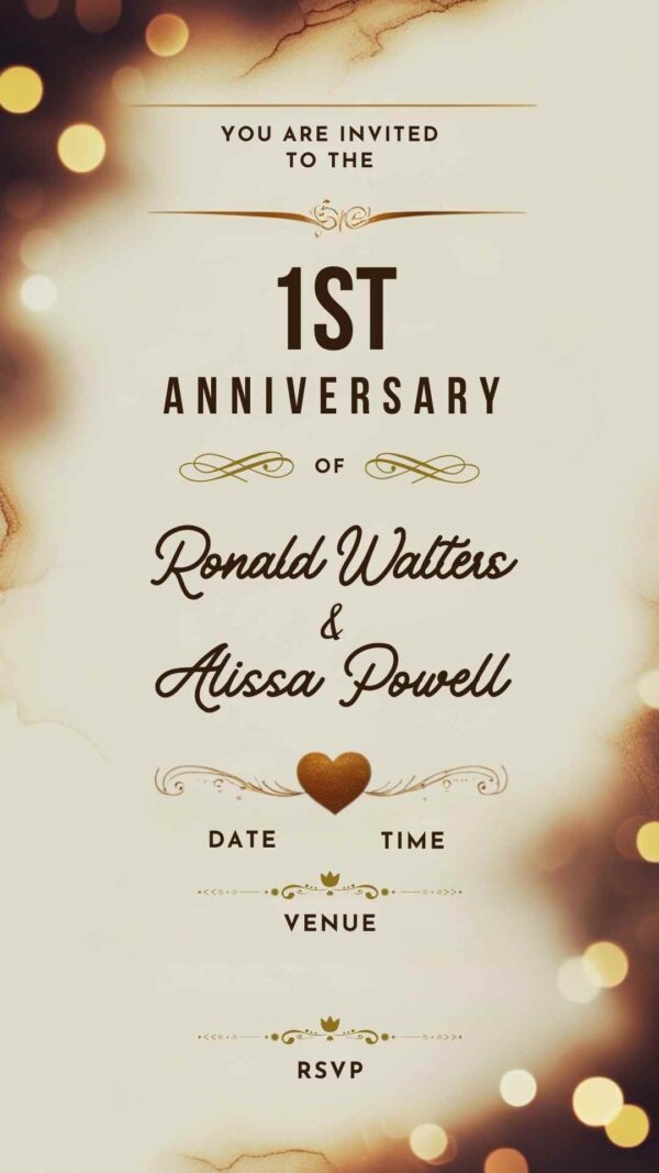 Love’s Journey: Anniversary Party Invitation - Customizable Digital Design