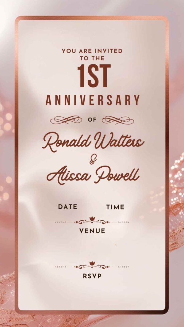 A Love Like No Other: Anniversary Party Invitation - Customizable Digital Design