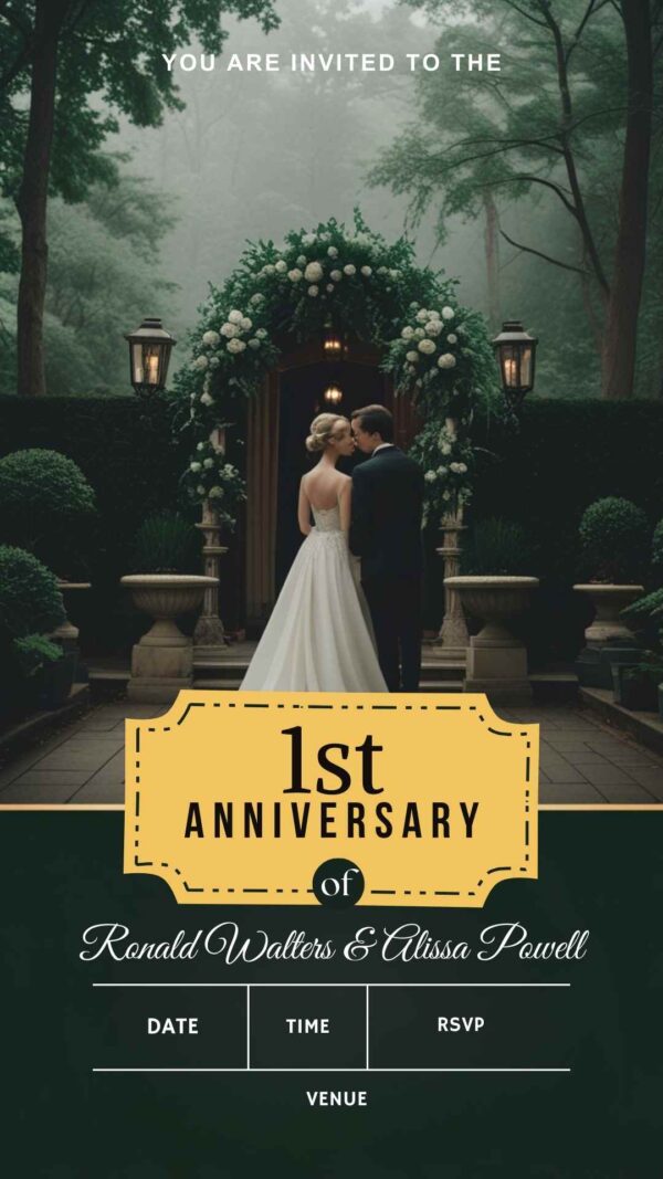 Romance Reimagined: Anniversary Invitation - Customizable Digital Design