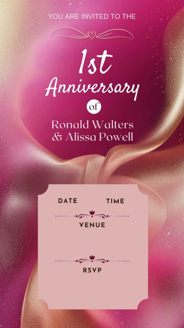 Sparkling Celebration: Anniversary Party Invitation - Customizable Digital Design