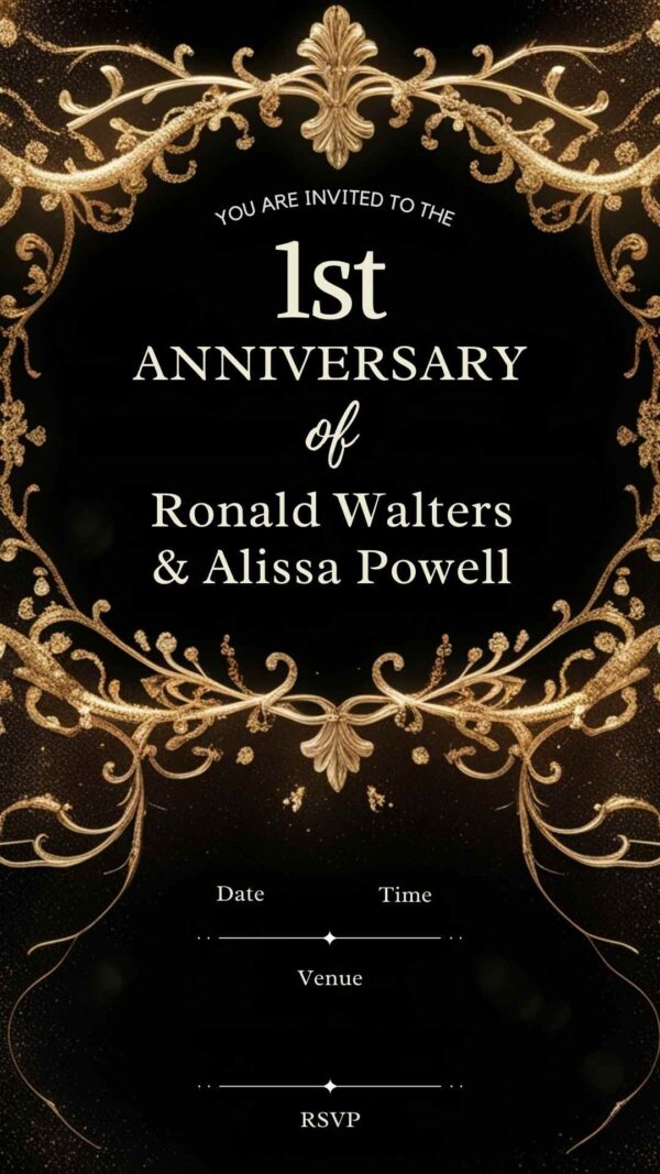 Romantic Rose Anniversary Invitation - Customizable Digital Design