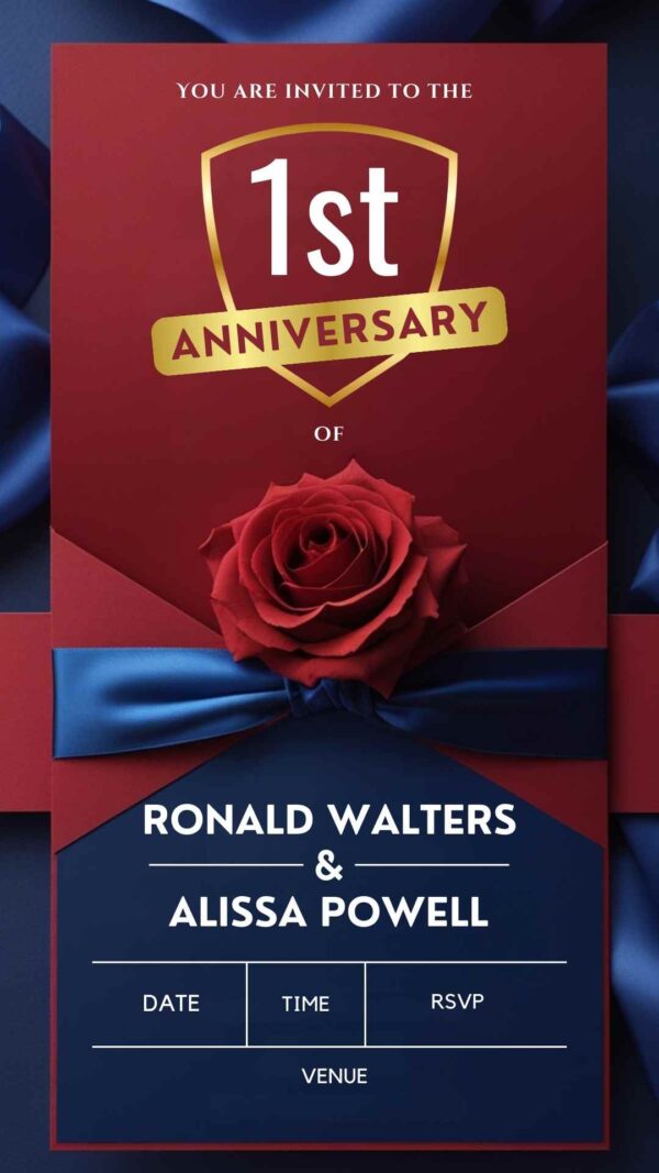 Milestone Memories: Anniversary Party Invitation - Customizable Digital Design