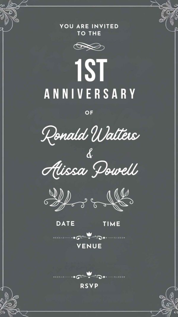 Our Love Story: Anniversary Party Invitation - Customizable Digital Design