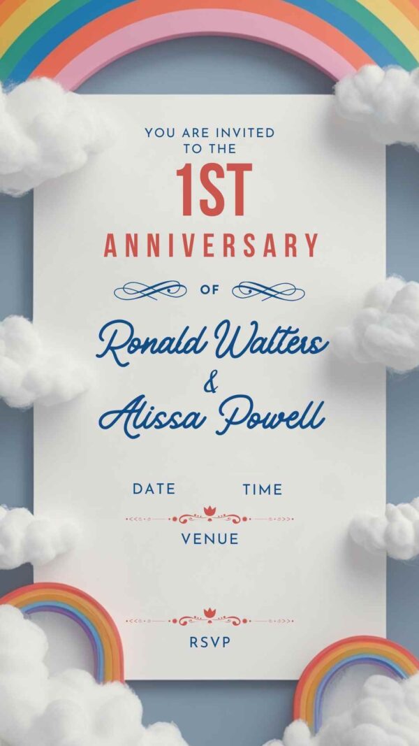 Journey of Love: Anniversary Invitation - Customizable Digital Design