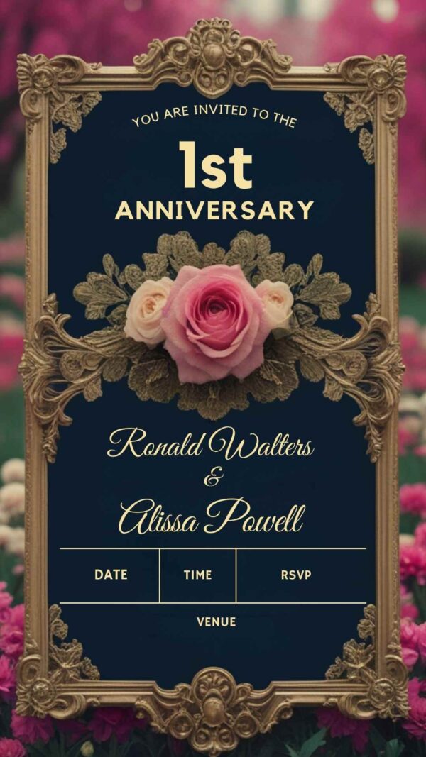 Everlasting Bond: Anniversary Party Invitation - Customizable Digital Design