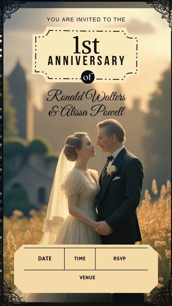 Together Forever: Anniversary Invitation - Customizable Digital Design