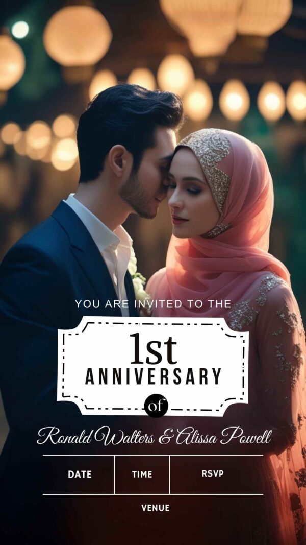 A Decade of Love: Anniversary Invitation - Customizable Digital Design