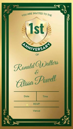 Cherished Moments: Anniversary Invitation - Customizable Digital Design