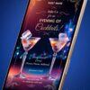 Vibrant Cocktail Glass Invitation Template with Retro Vibes - Customizable Canva Design - Image 2
