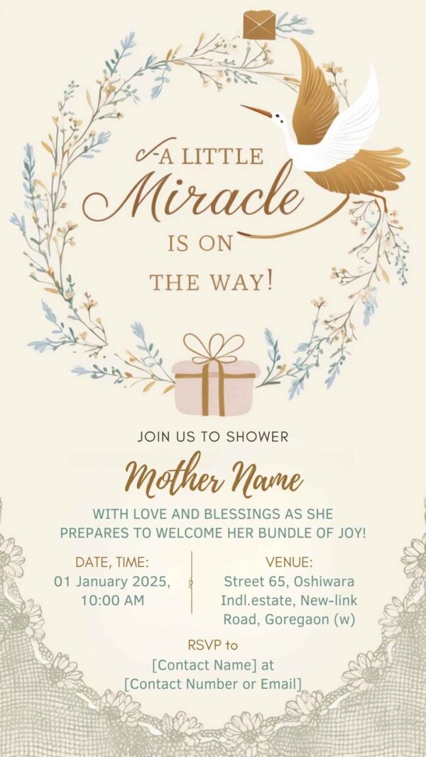 A Little Star is on the Way – Baby Shower Digital Invitation