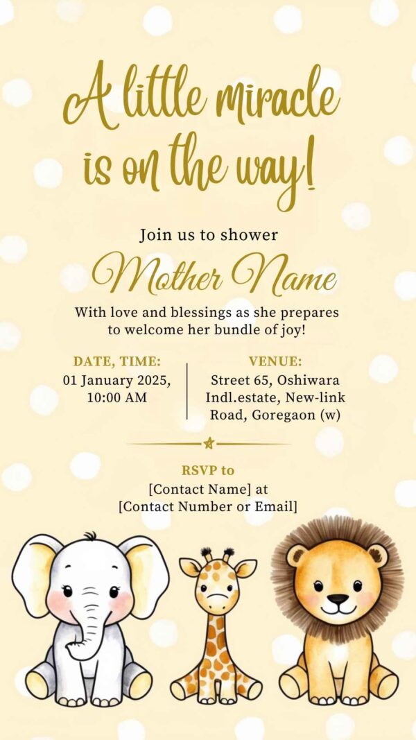 Little Star: Baby Shower Digital Invitation