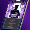 Defender of Wakanda Birthday Party Invitation Featuring Black Panther - Customizable Digital Design - Image 2