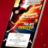 Red Streak of Lightning: The Flash Birthday Party Invitation - Customizable Digital Design - Image 2