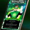 Green Lantern Galactic Adventure Birthday Party - Customizable Digital Invitation - Image 2