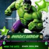 Incredible Hulk: Birthday Bash Invitation - Editable Digital Template