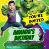 Incredible Hulk: Birthday Bash – Customizable Hulk Birthday Invitation