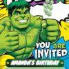 Hulk’s Epic Battle: The Hulk Birthday Party Invitation – Customizable Digital Design