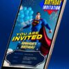 Superman’s Heroic Flight: The Superman Birthday Party Invitation – Customizable Digital Design - Image 2