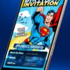 Superman’s Heroic Escape: The Superman Birthday Party Invitation – Customizable Digital Design - Image 2