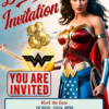 Wonder Woman Birthday Party Invitation - Customizable Digital Design