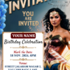 Wonder Woman's Golden Lasso Birthday Party Invitation - Customizable Digital Design